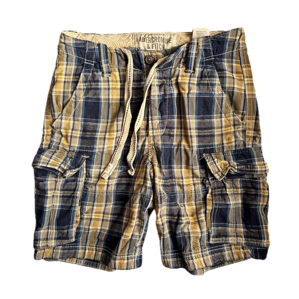 Abercrombie & Fitch Plaid Cargo Shorts - Size 30, 9" Inseam